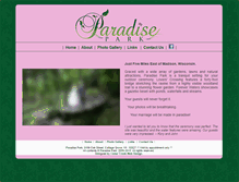 Tablet Screenshot of paradiseparkweddings.com